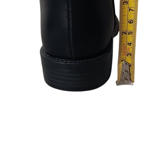 Tommy Hilfiger Women's Rayais Boot Black Knee High Riding‎ Embossed Logo Size 6M - Picture 10 of 13